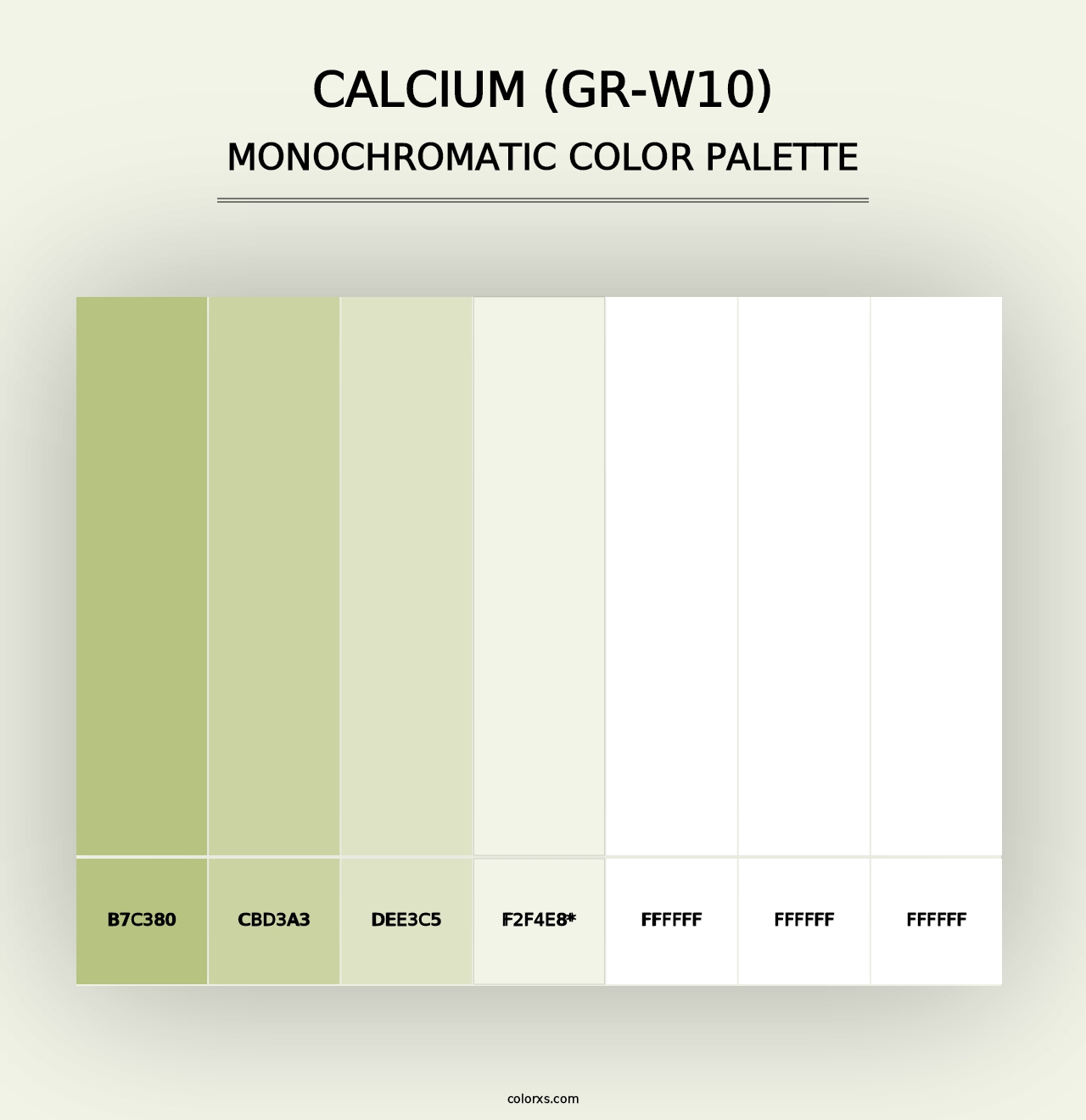 Calcium (GR-W10) - Monochromatic Color Palette