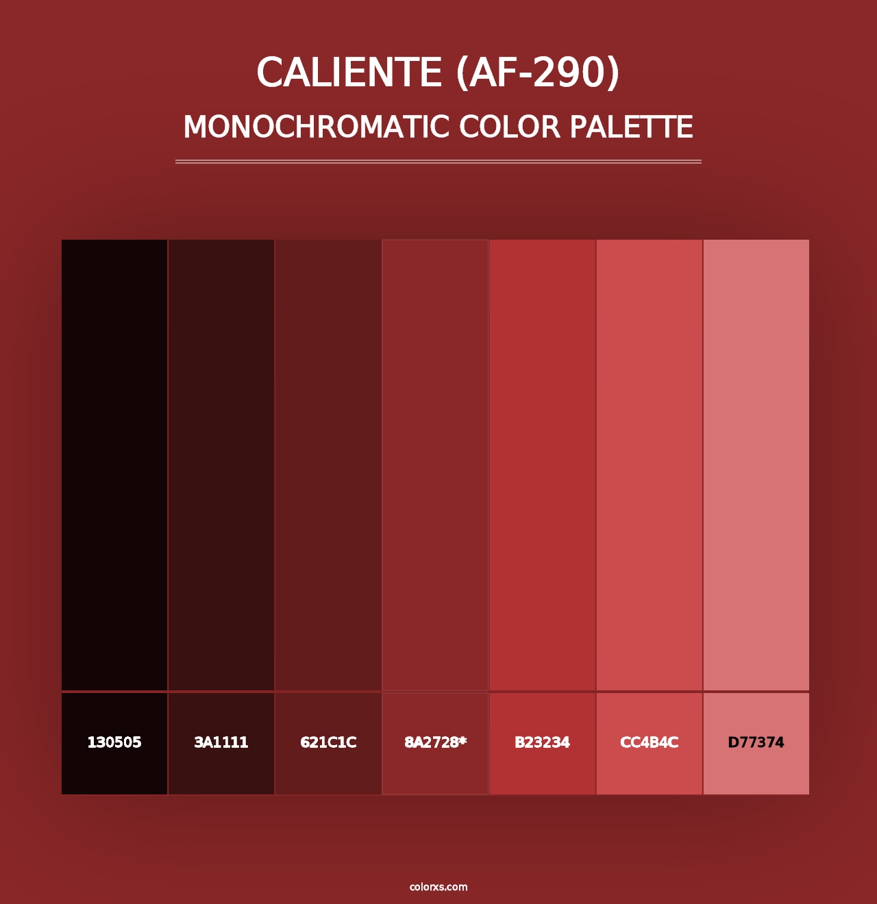 Caliente (AF-290) - Monochromatic Color Palette