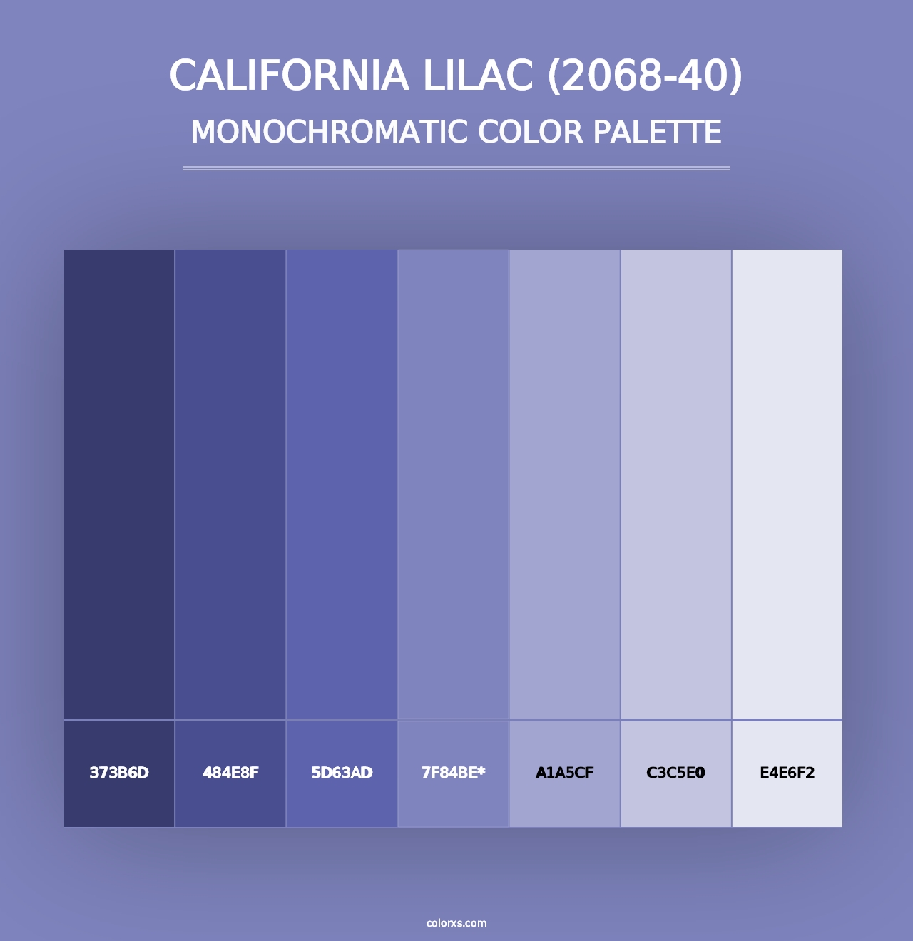 California Lilac (2068-40) - Monochromatic Color Palette