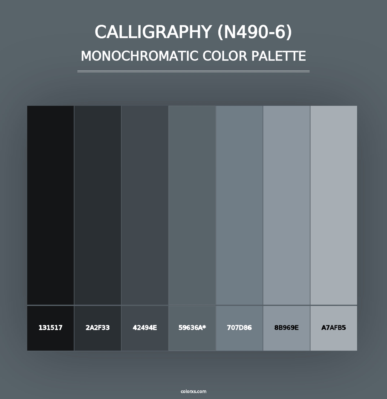 Calligraphy (N490-6) - Monochromatic Color Palette