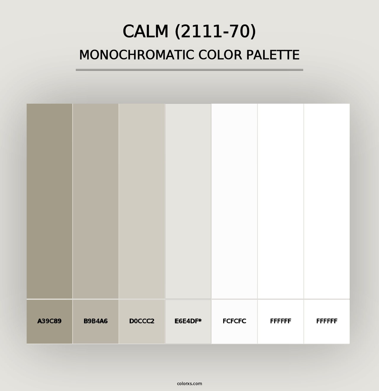 Calm (2111-70) - Monochromatic Color Palette