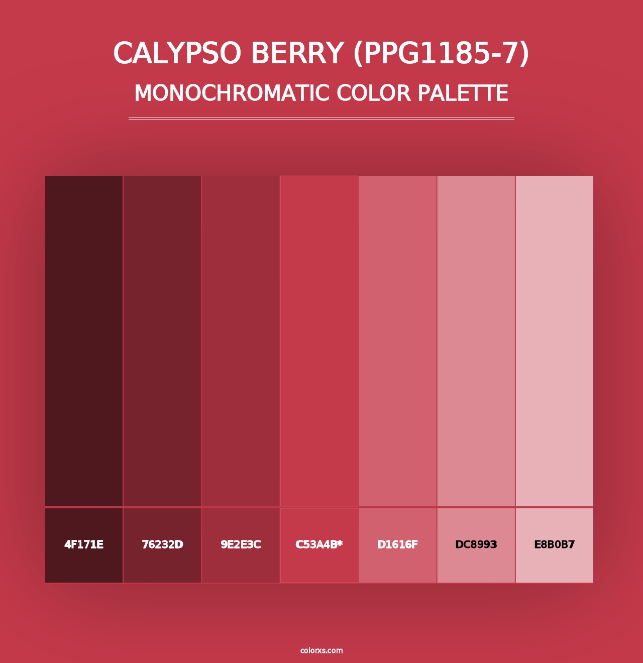 Calypso Berry (PPG1185-7) - Monochromatic Color Palette