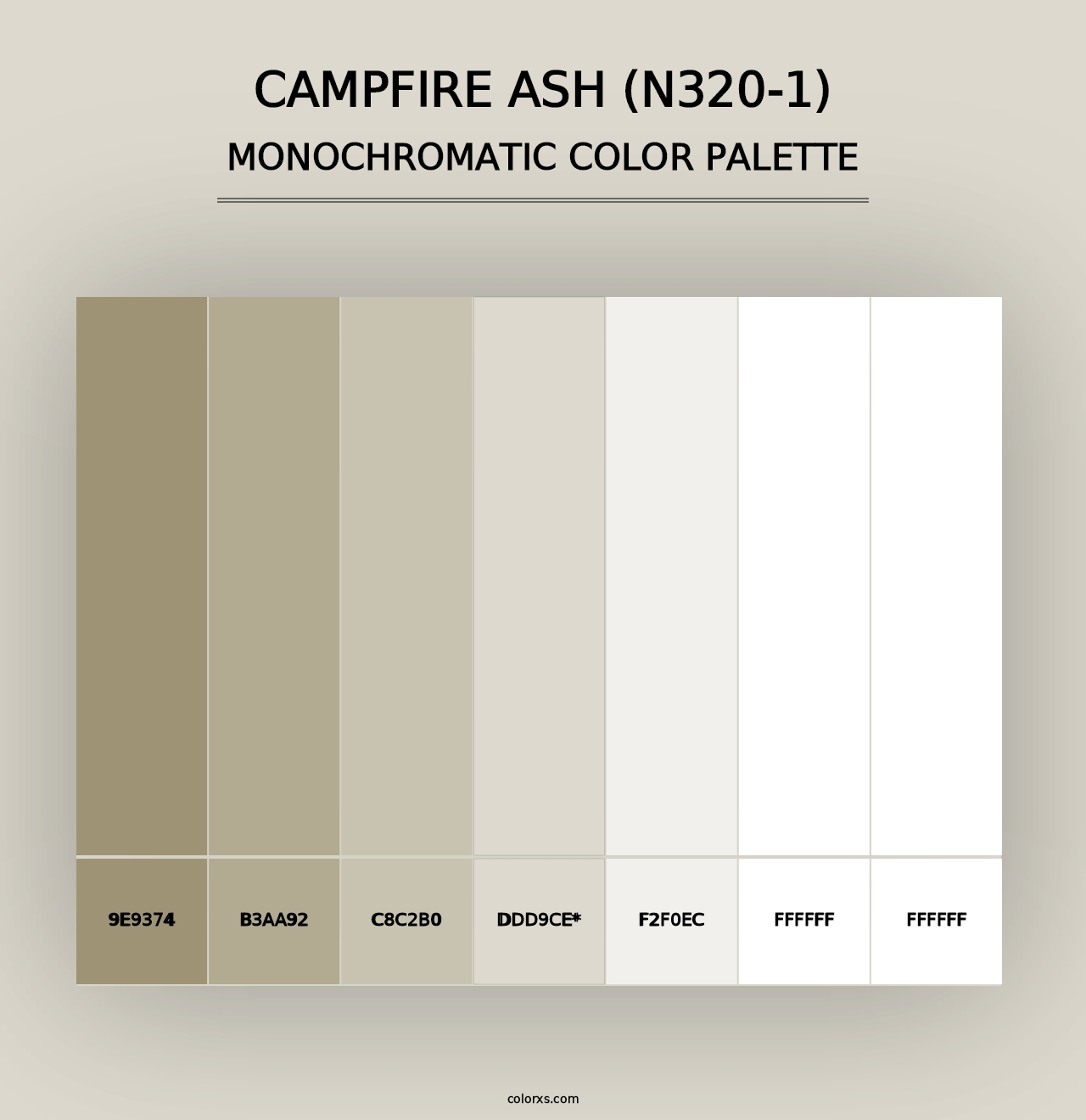 Campfire Ash (N320-1) - Monochromatic Color Palette