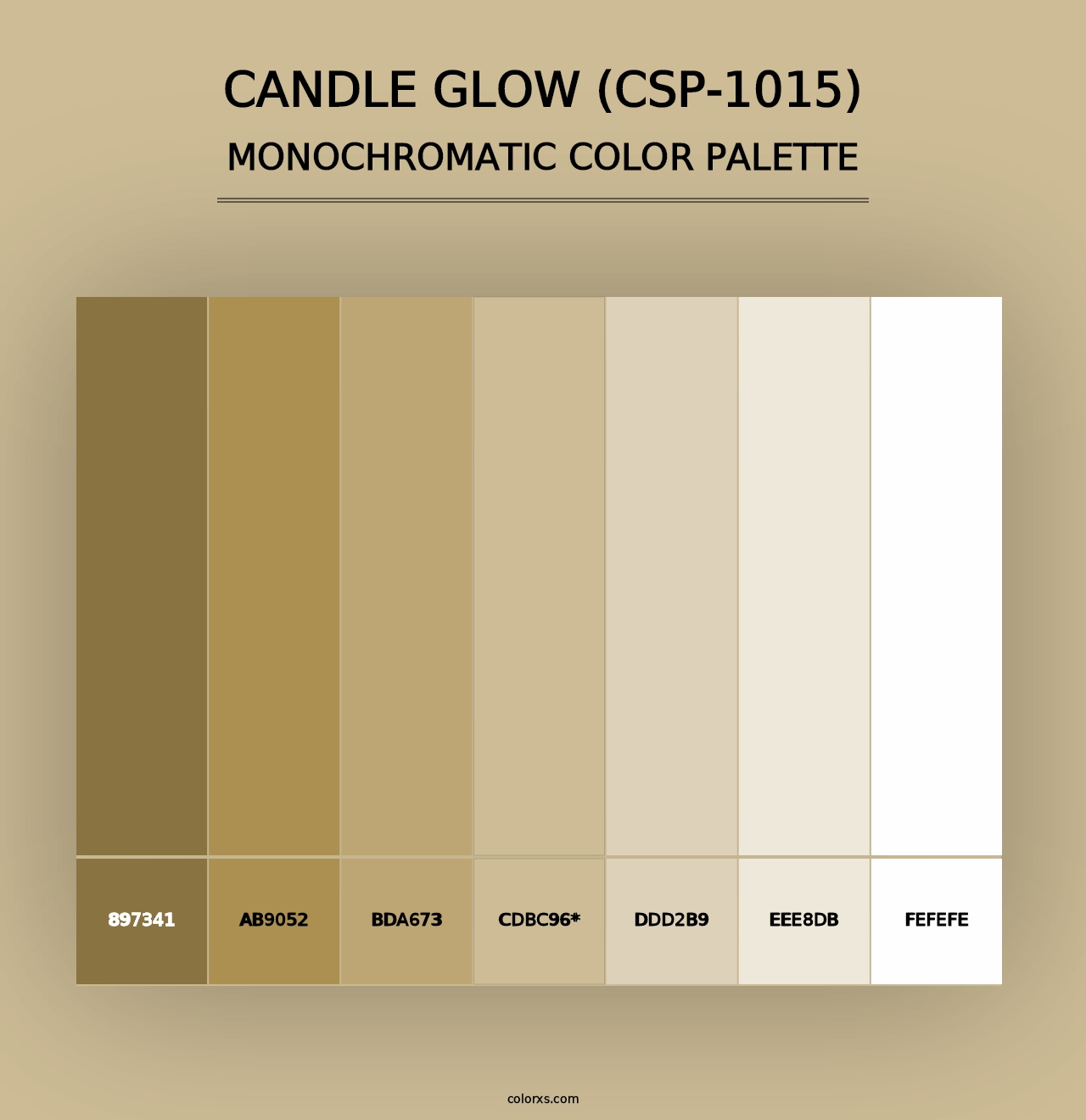 Candle Glow (CSP-1015) - Monochromatic Color Palette