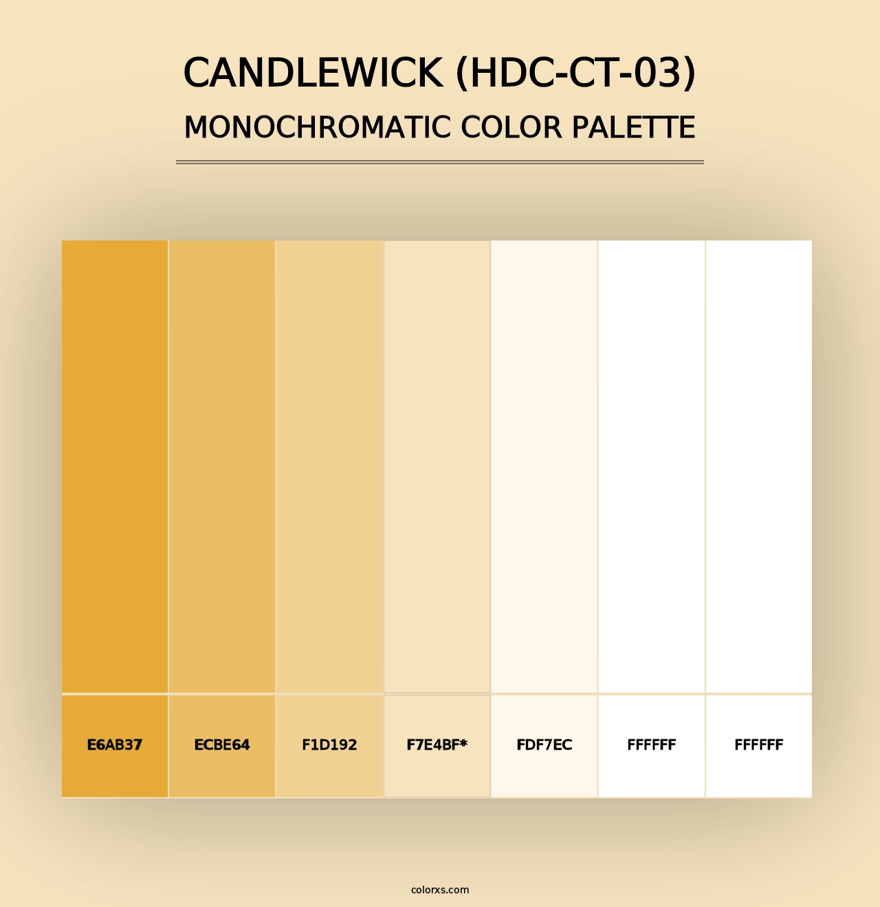 Candlewick (HDC-CT-03) - Monochromatic Color Palette