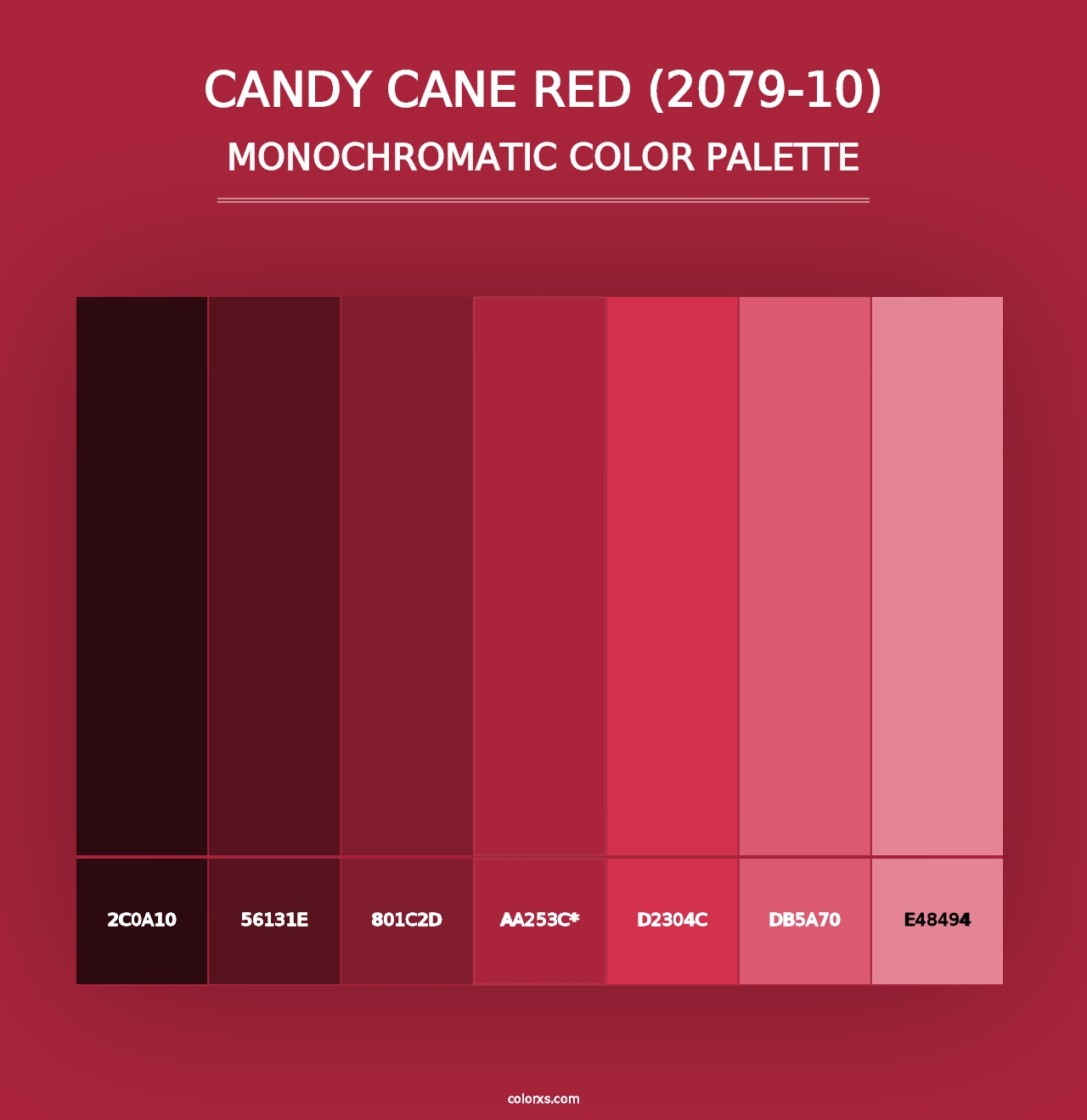 Candy Cane Red (2079-10) - Monochromatic Color Palette