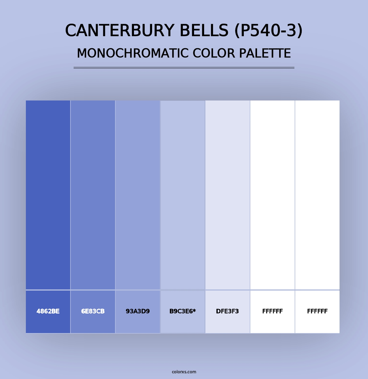 Canterbury Bells (P540-3) - Monochromatic Color Palette