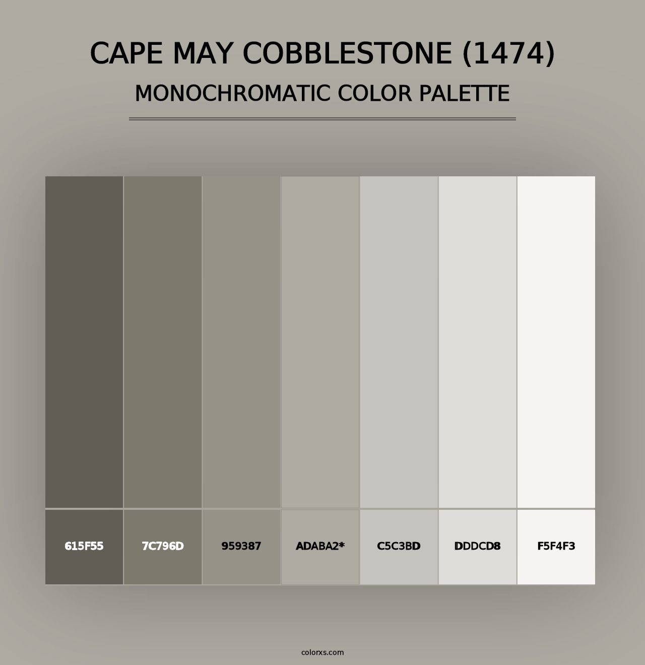 Cape May Cobblestone (1474) - Monochromatic Color Palette