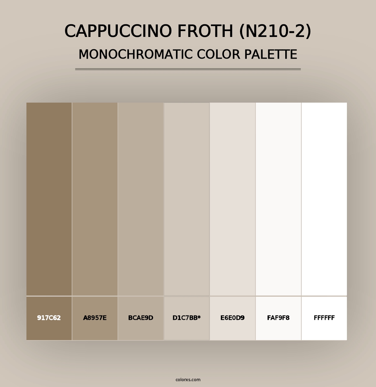 Cappuccino Froth (N210-2) - Monochromatic Color Palette