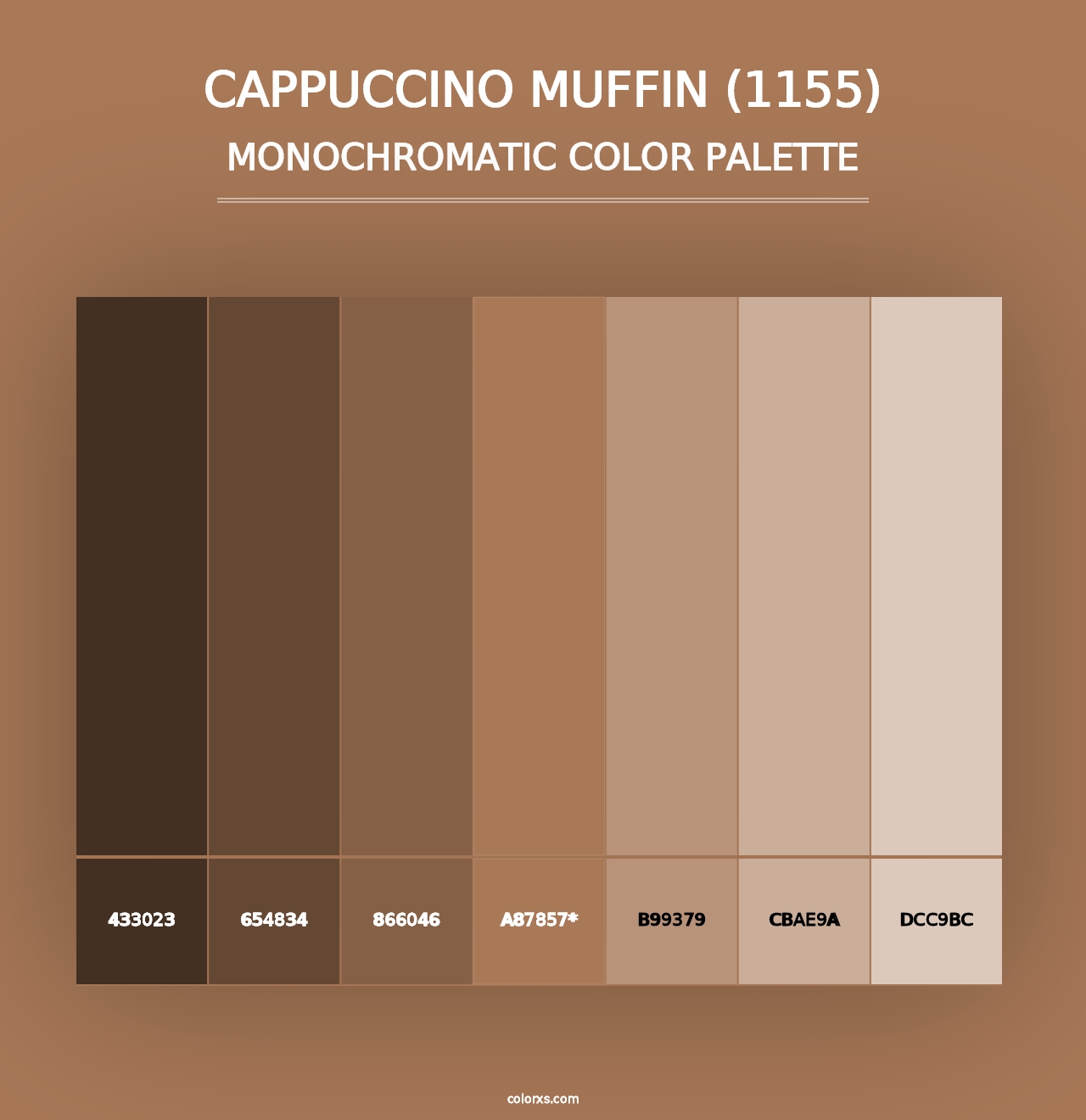 Cappuccino Muffin (1155) - Monochromatic Color Palette