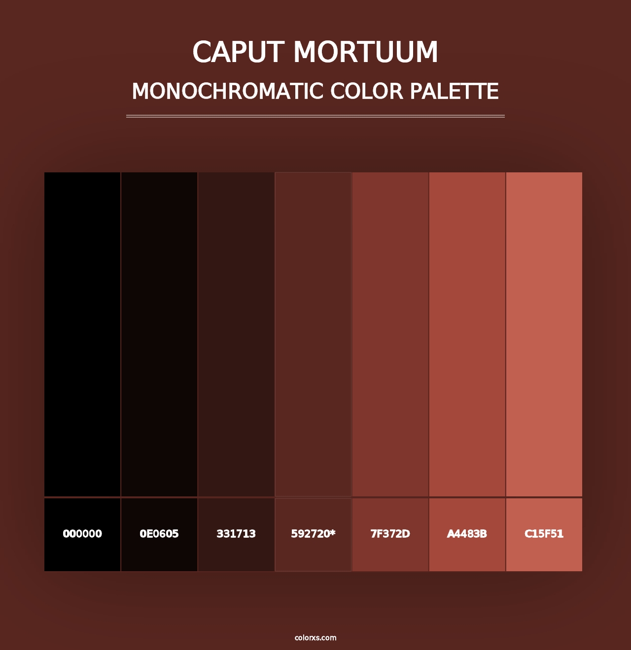 Caput mortuum - Monochromatic Color Palette