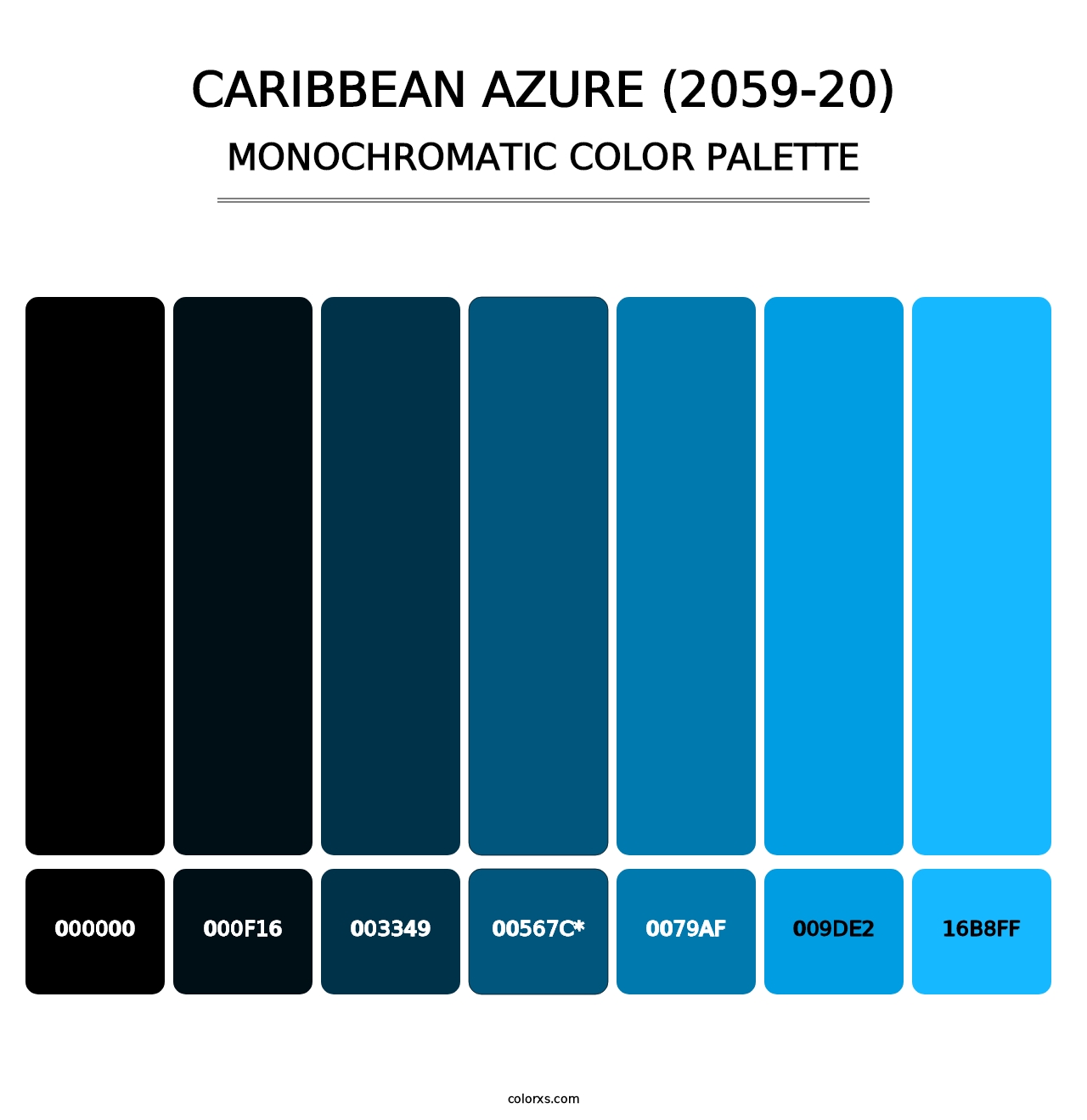 Caribbean Azure (2059-20) - Monochromatic Color Palette