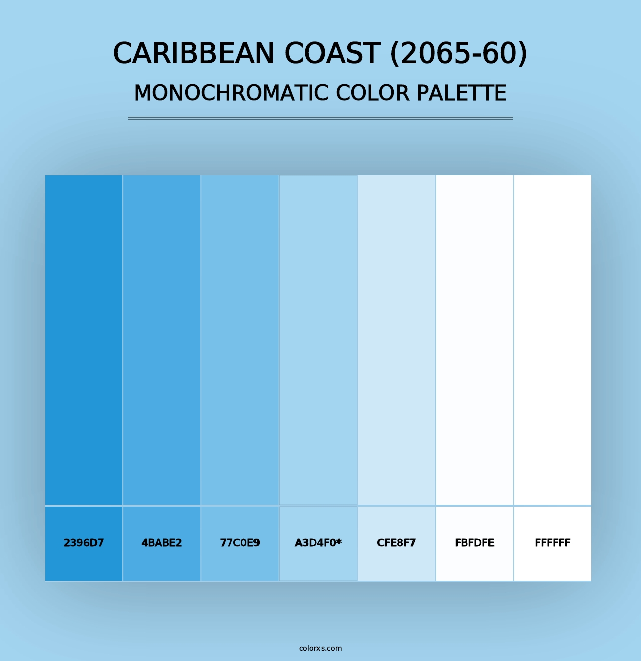 Caribbean Coast (2065-60) - Monochromatic Color Palette