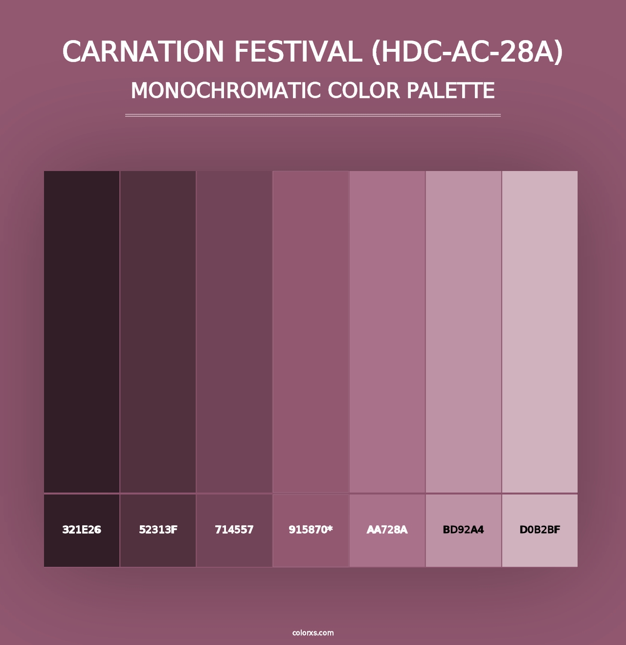 Carnation Festival (HDC-AC-28A) - Monochromatic Color Palette