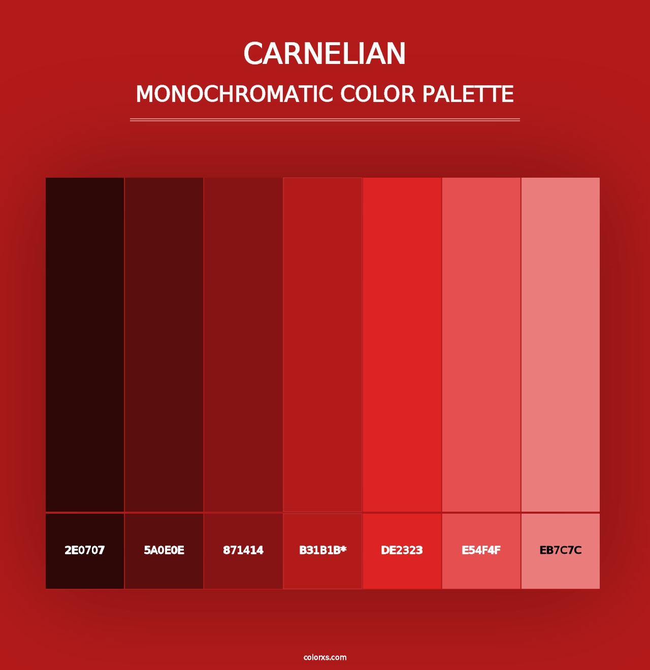 Carnelian - Monochromatic Color Palette