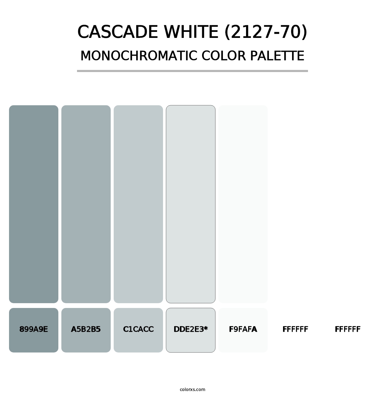 Cascade White (2127-70) - Monochromatic Color Palette