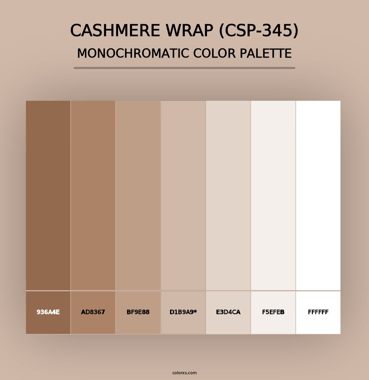 Cashmere Wrap (CSP-345) - Monochromatic Color Palette