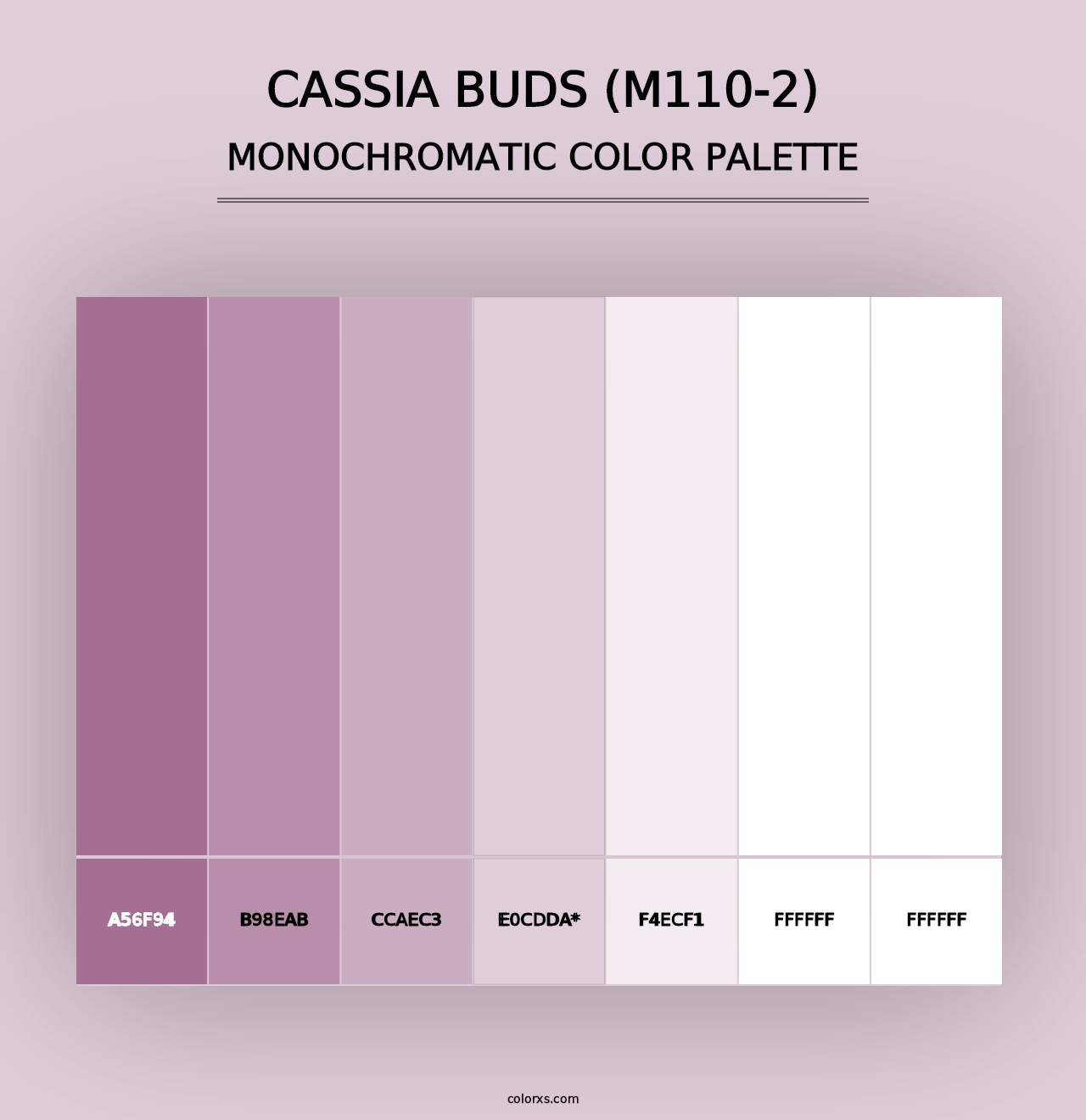 Cassia Buds (M110-2) - Monochromatic Color Palette