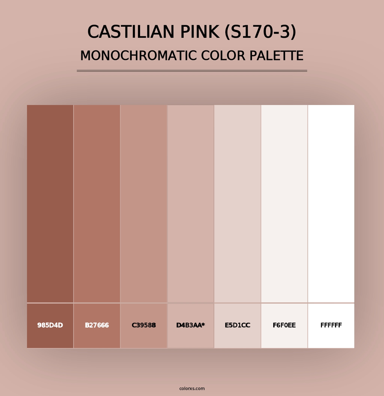 Castilian Pink (S170-3) - Monochromatic Color Palette