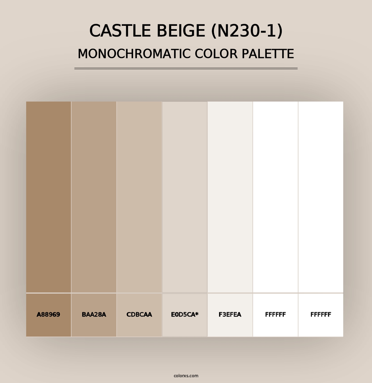 Castle Beige (N230-1) - Monochromatic Color Palette