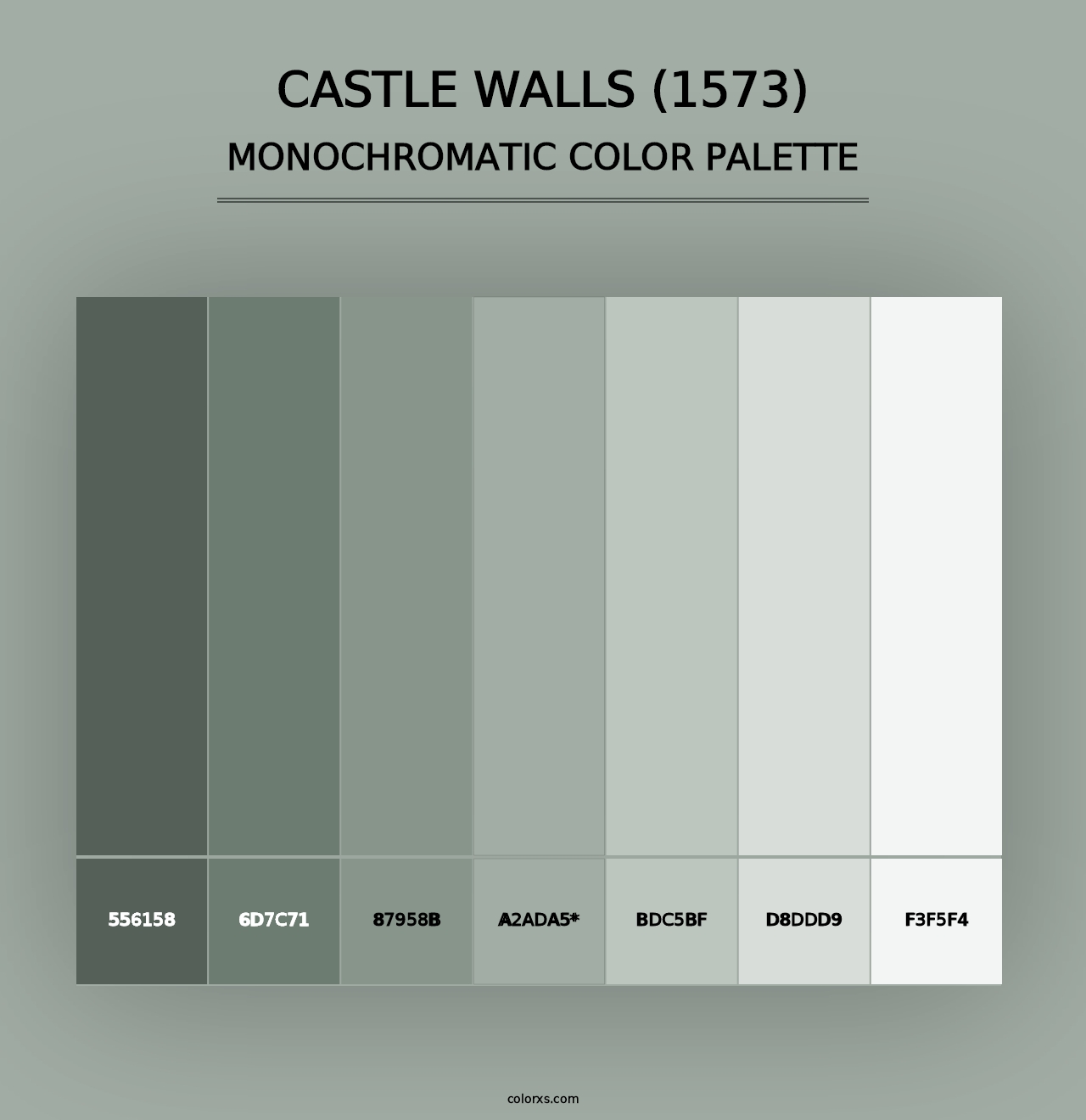 Castle Walls (1573) - Monochromatic Color Palette