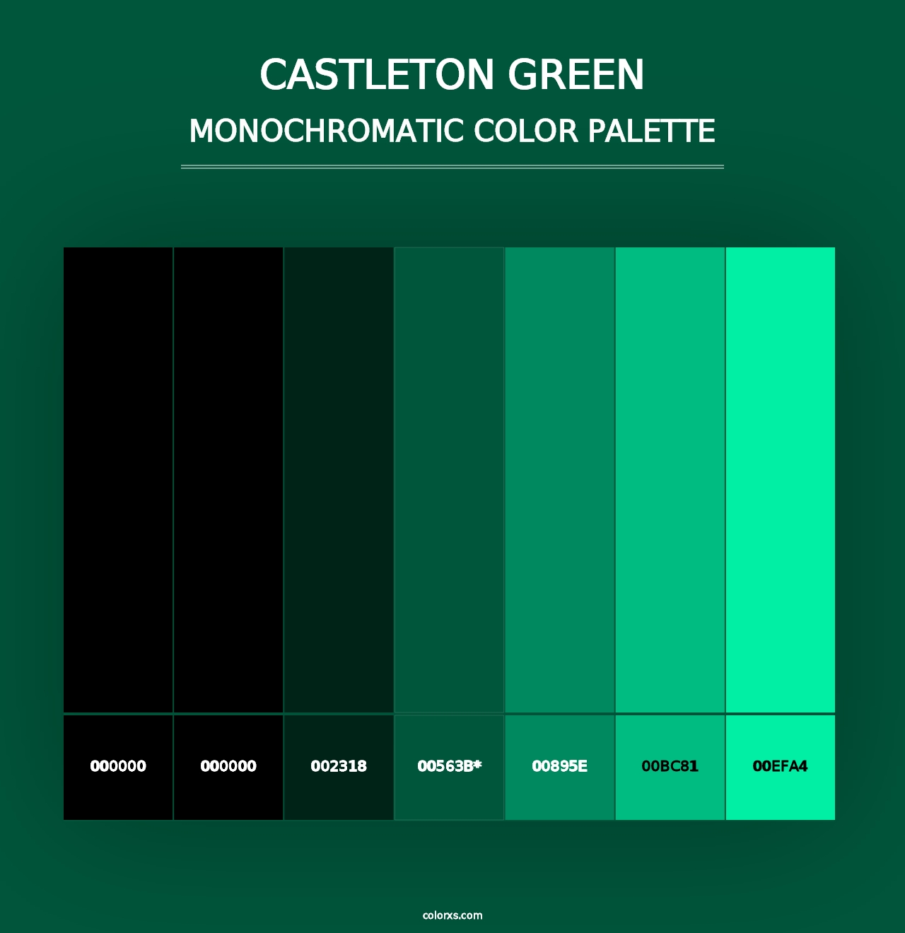 Castleton Green - Monochromatic Color Palette