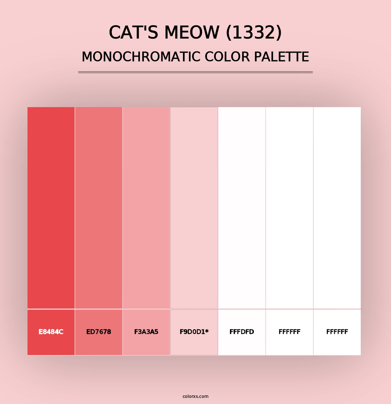 Cat's Meow (1332) - Monochromatic Color Palette