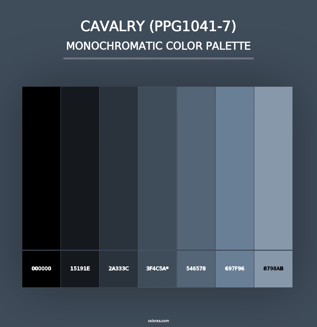 Cavalry (PPG1041-7) - Monochromatic Color Palette