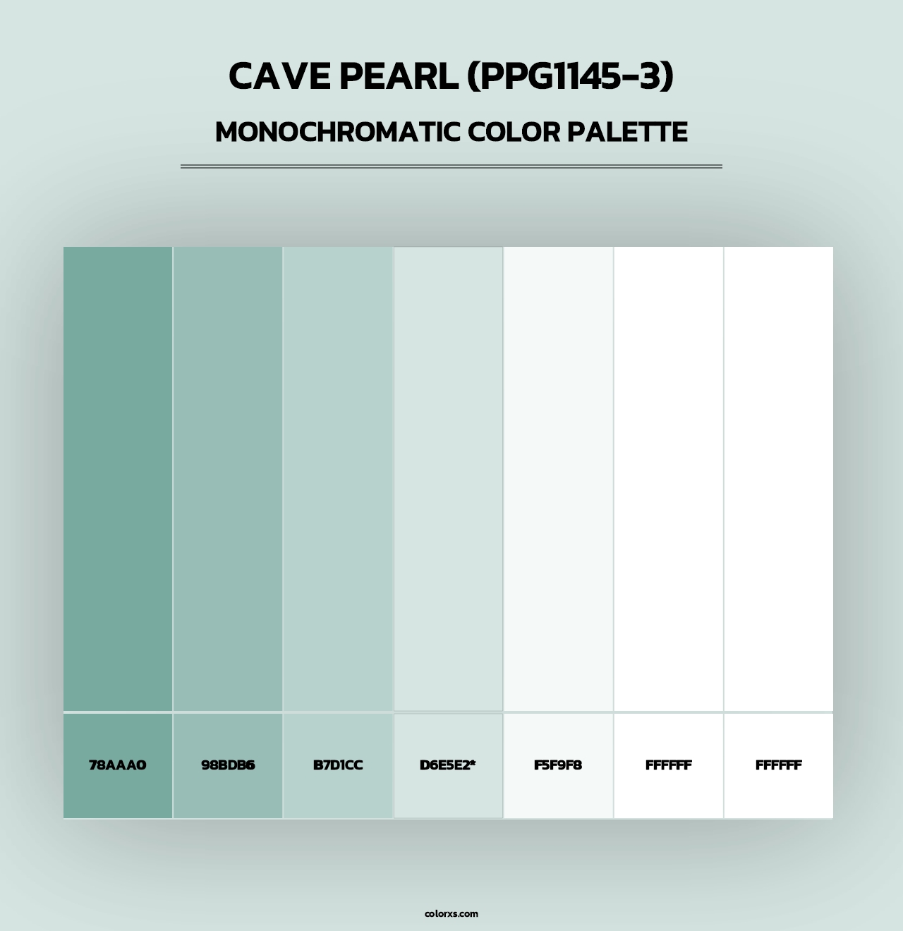 Cave Pearl (PPG1145-3) - Monochromatic Color Palette