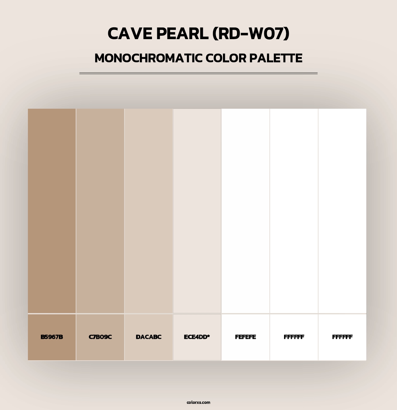 Cave Pearl (RD-W07) - Monochromatic Color Palette