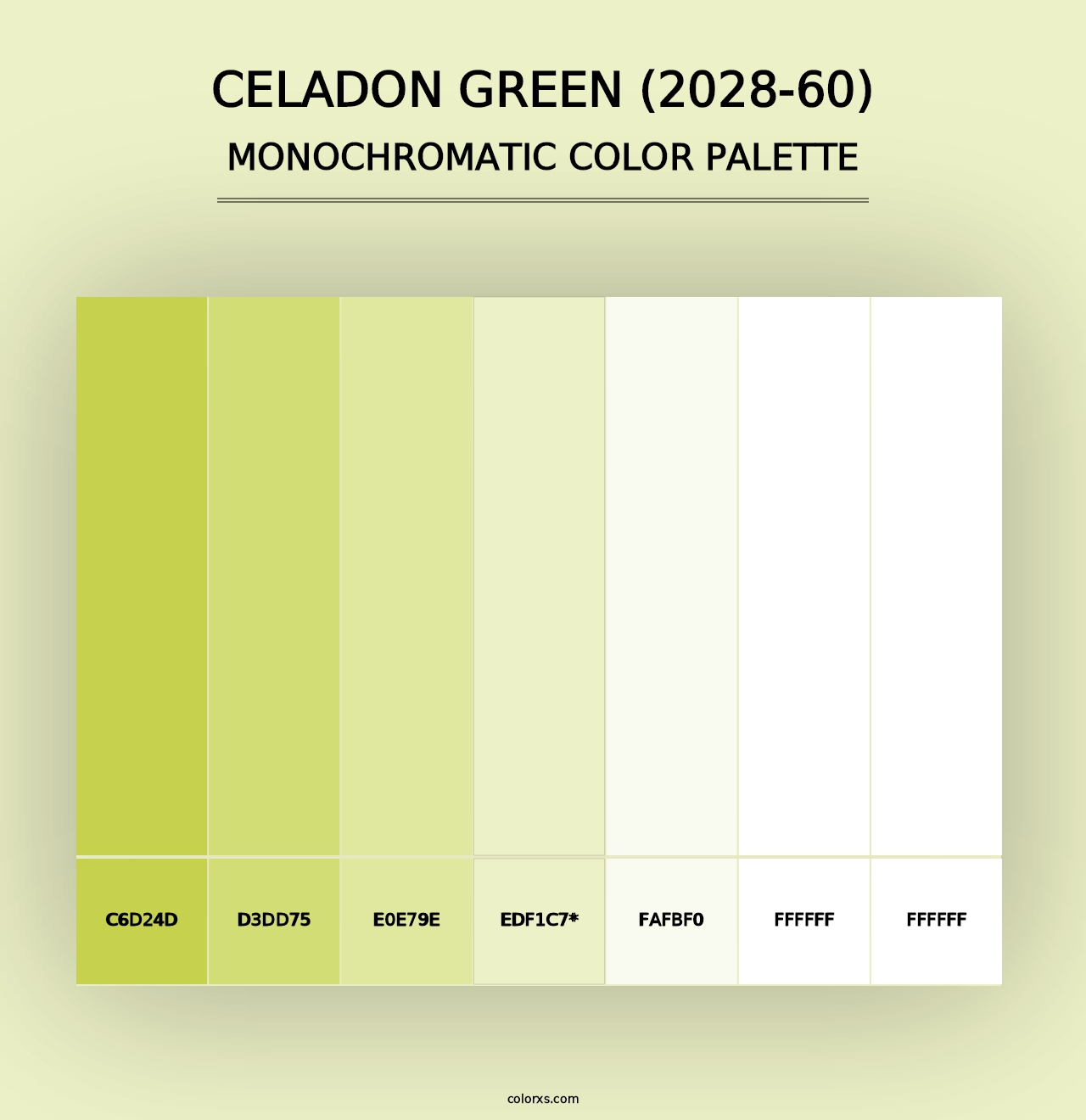 Celadon Green (2028-60) - Monochromatic Color Palette