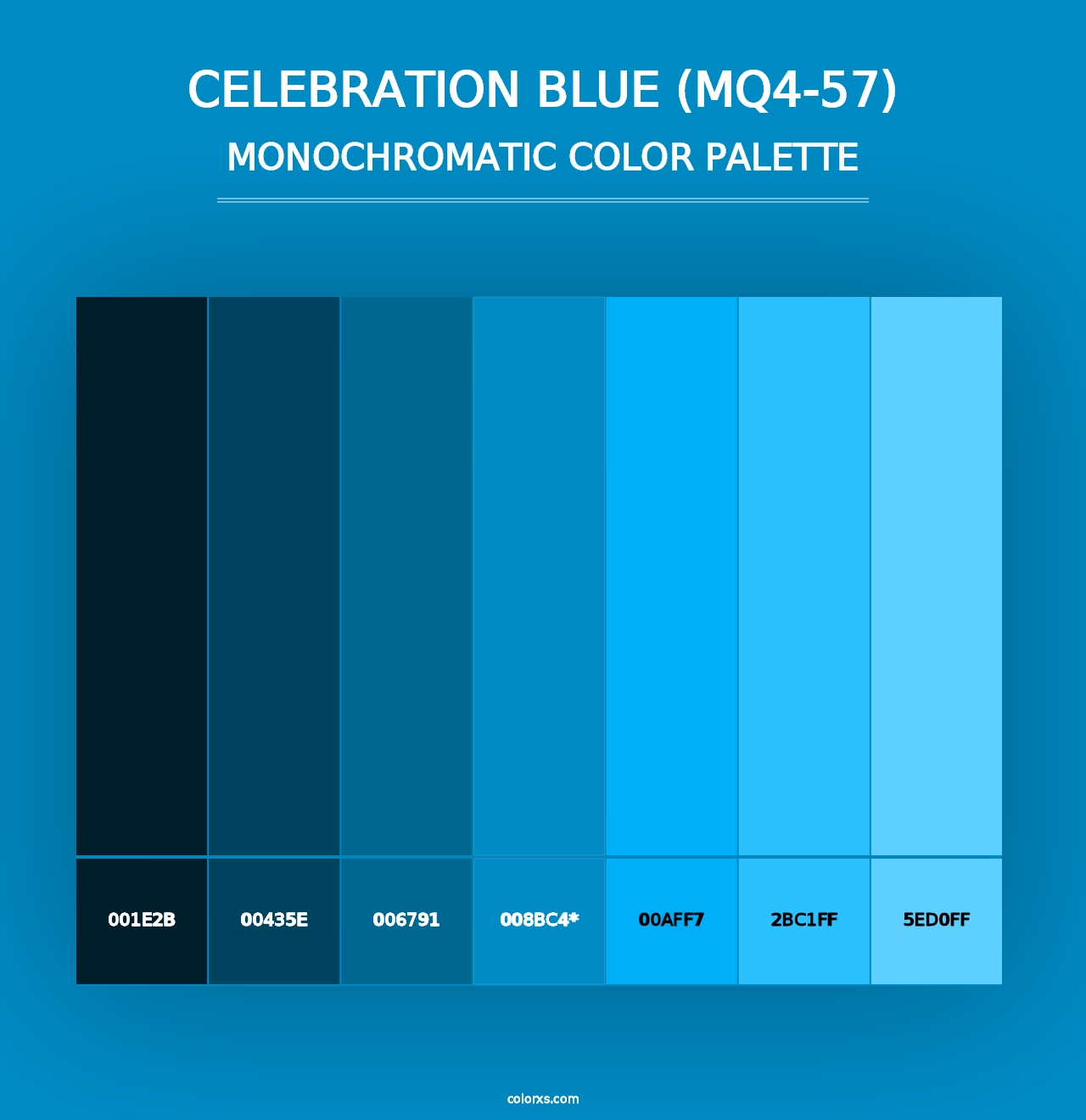 Celebration Blue (MQ4-57) - Monochromatic Color Palette