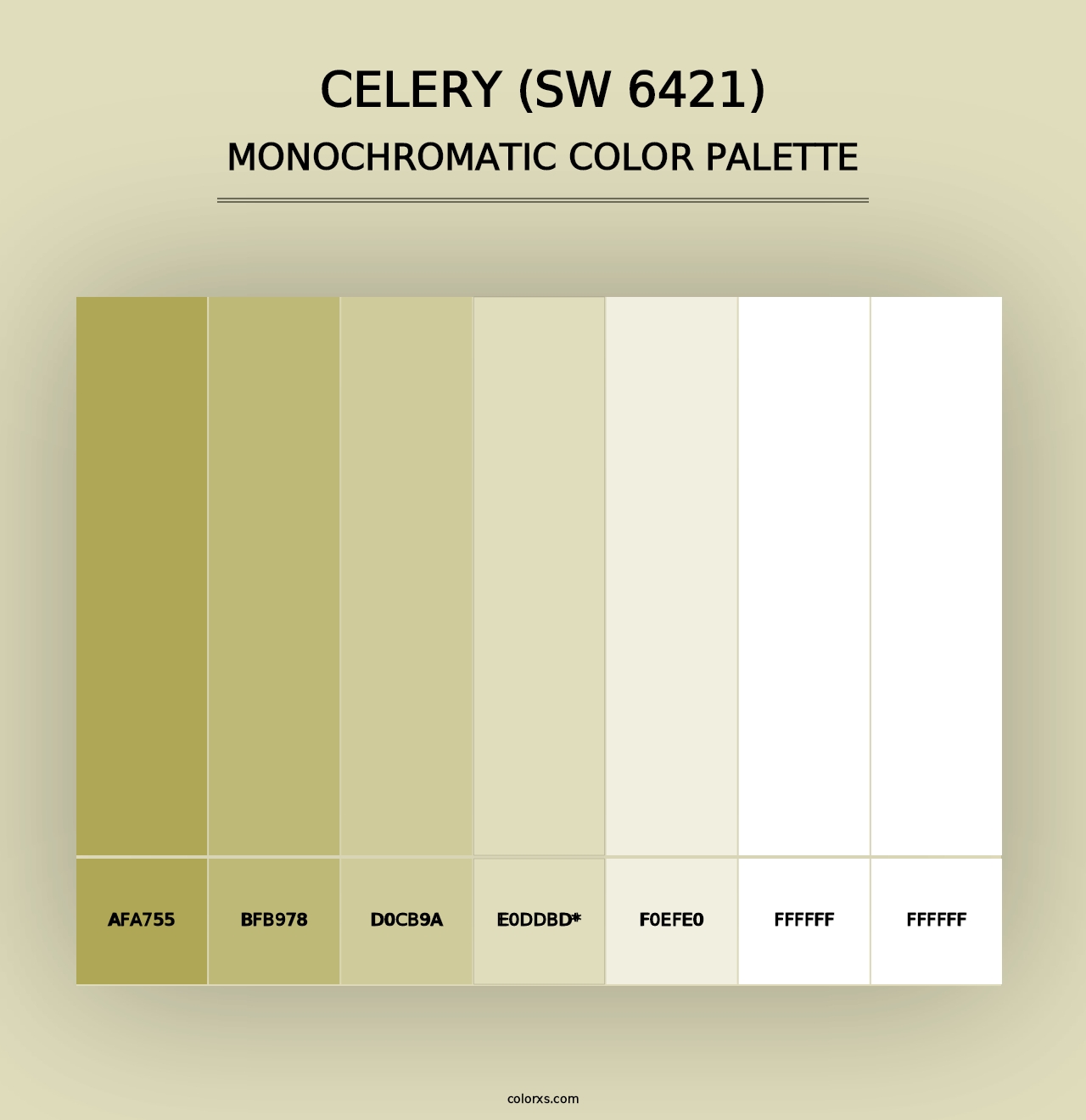 Celery (SW 6421) - Monochromatic Color Palette