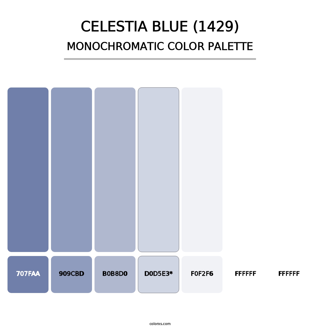 Celestia Blue (1429) - Monochromatic Color Palette