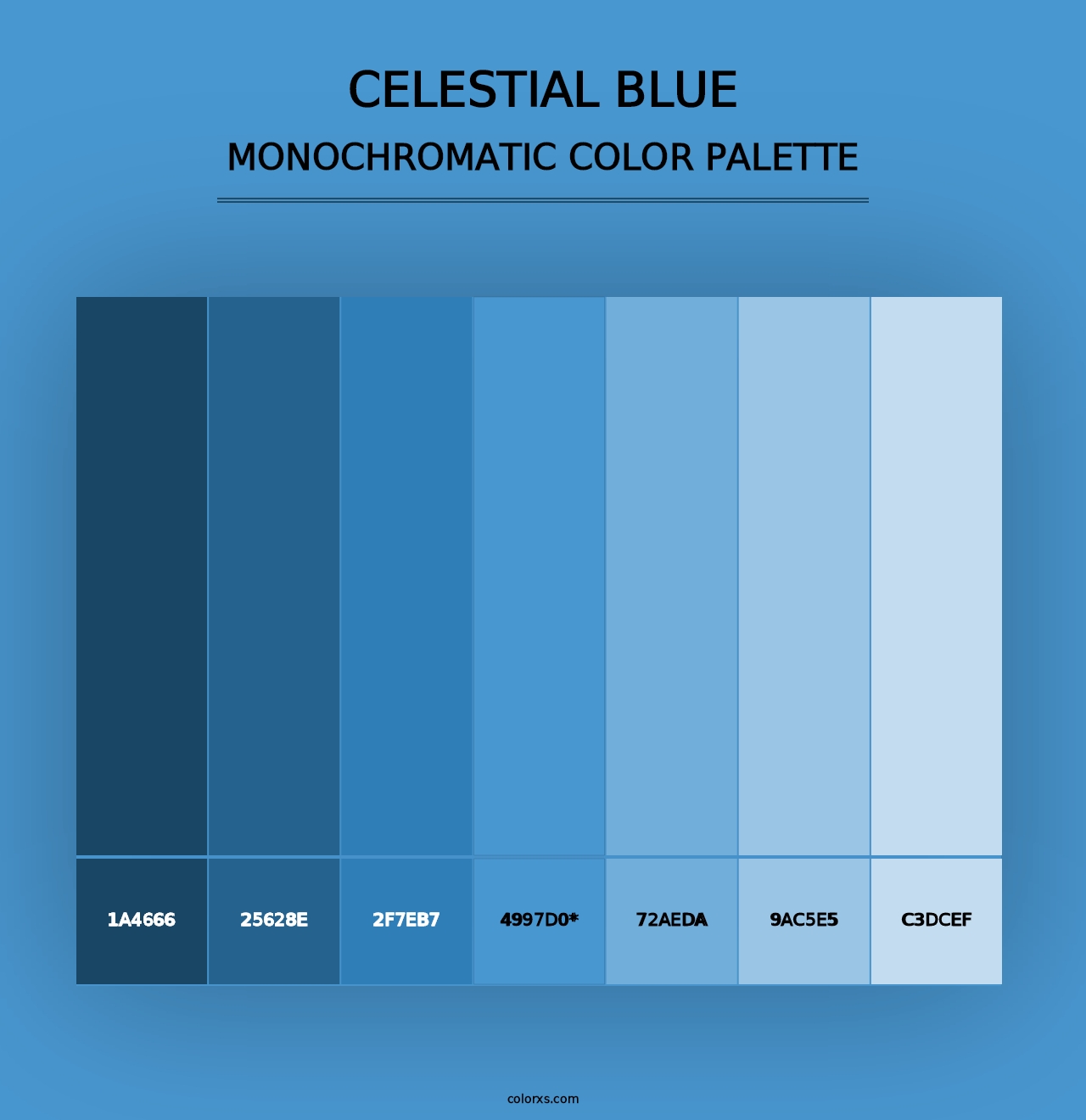 Celestial Blue - Monochromatic Color Palette