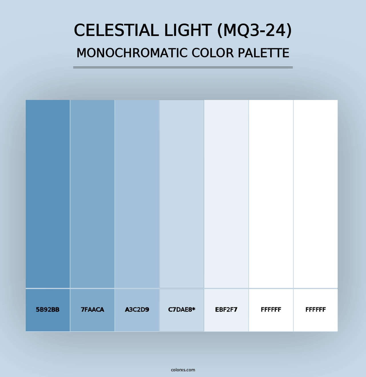 Celestial Light (MQ3-24) - Monochromatic Color Palette