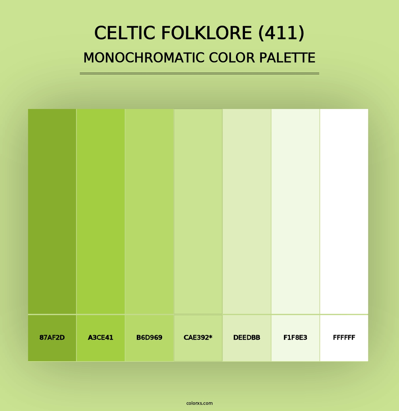 Celtic Folklore (411) - Monochromatic Color Palette