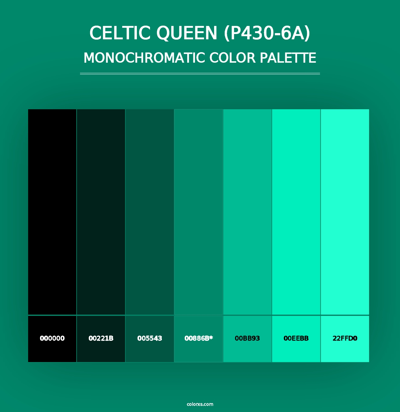 Celtic Queen (P430-6A) - Monochromatic Color Palette