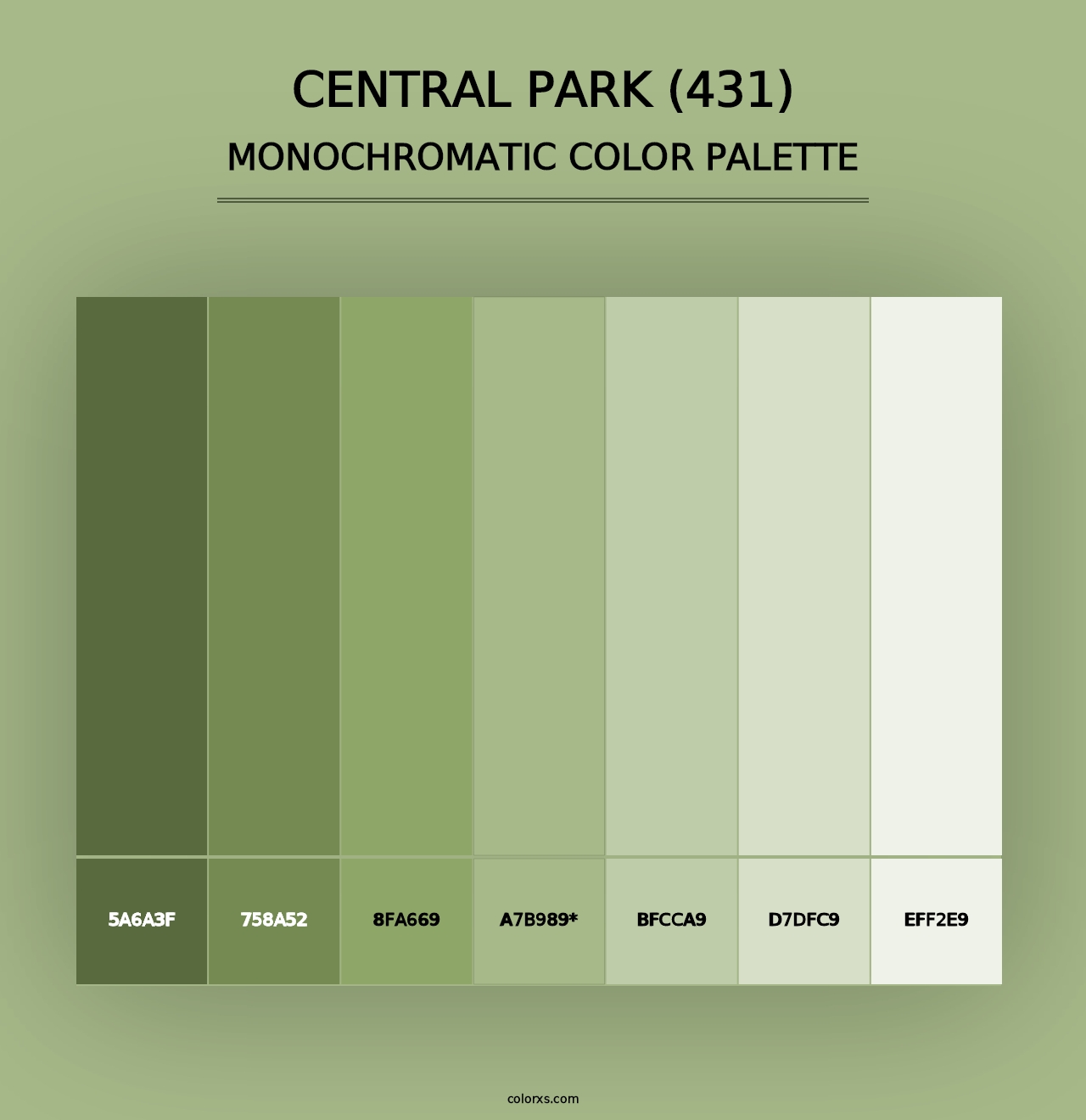 Central Park (431) - Monochromatic Color Palette