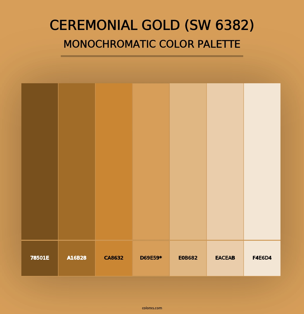 Ceremonial Gold (SW 6382) - Monochromatic Color Palette