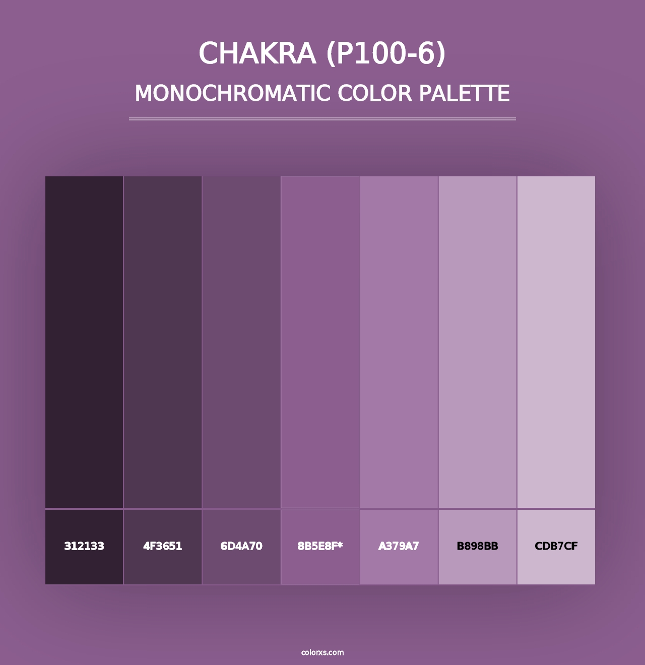 Chakra (P100-6) - Monochromatic Color Palette