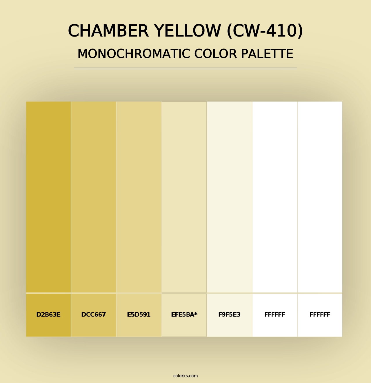 Chamber Yellow (CW-410) - Monochromatic Color Palette