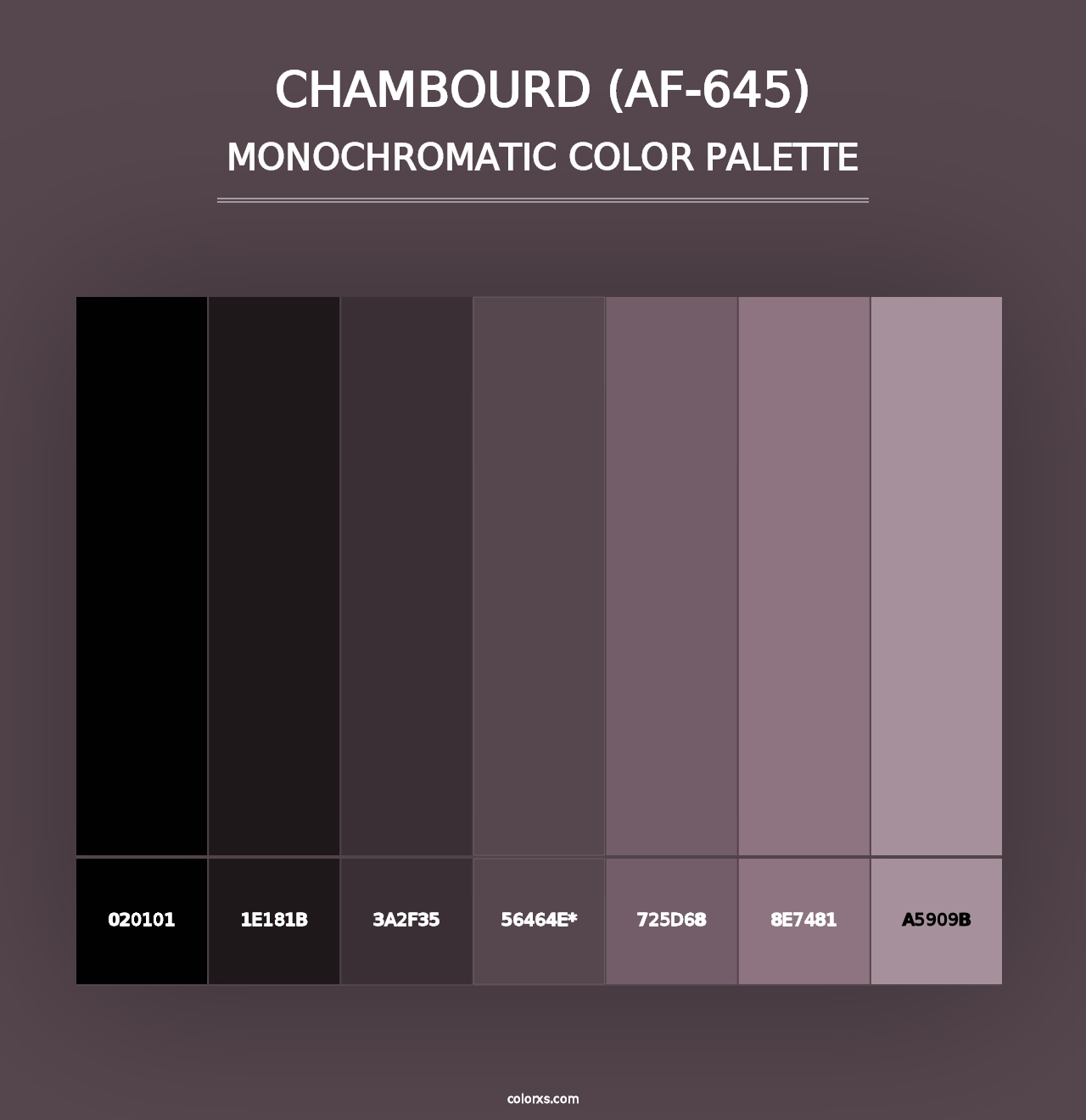 Chambourd (AF-645) - Monochromatic Color Palette