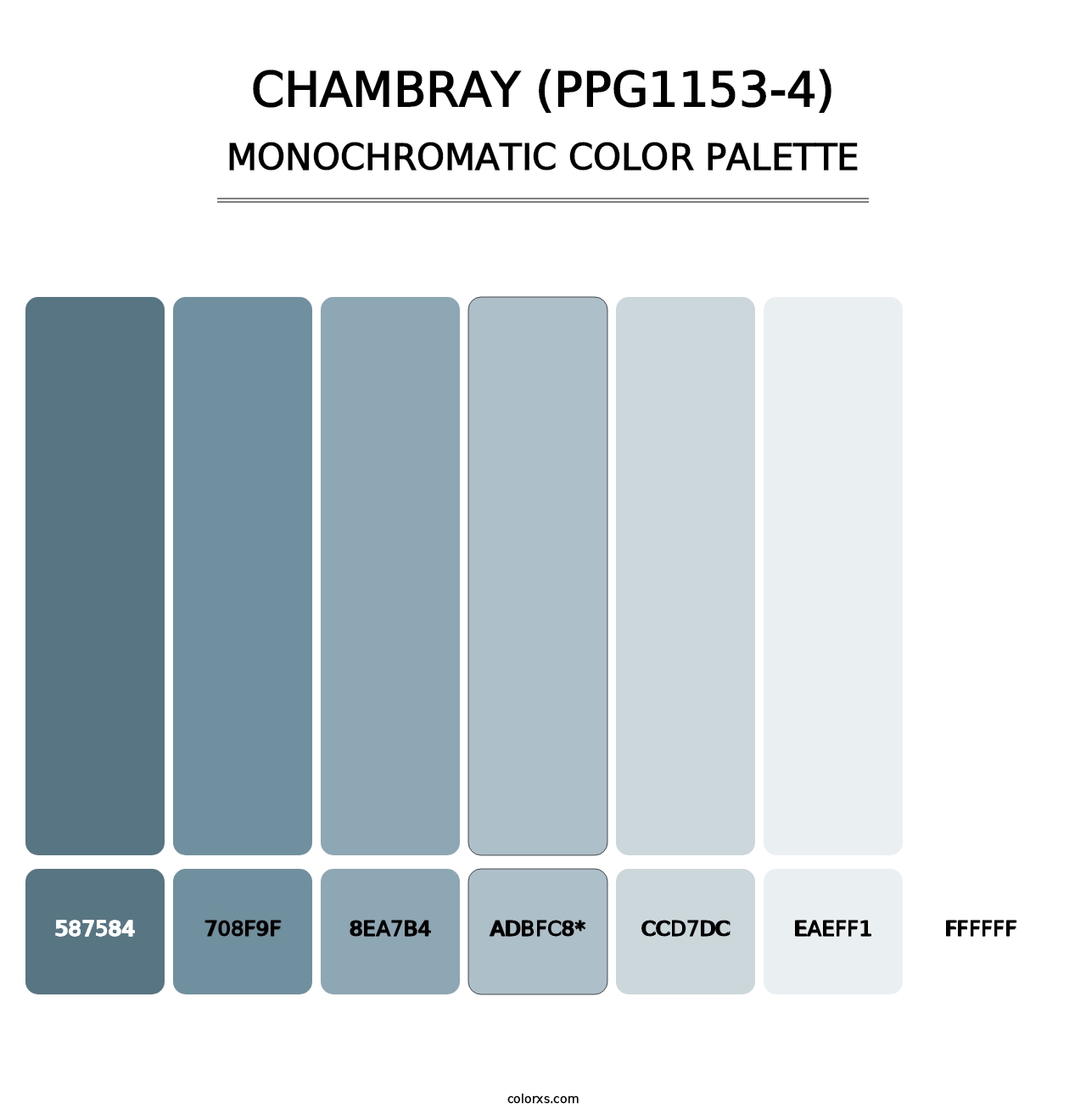 Chambray (PPG1153-4) - Monochromatic Color Palette