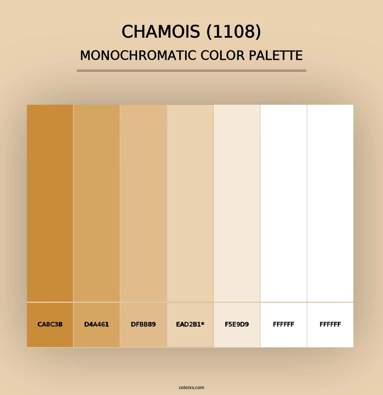 Chamois (1108) - Monochromatic Color Palette