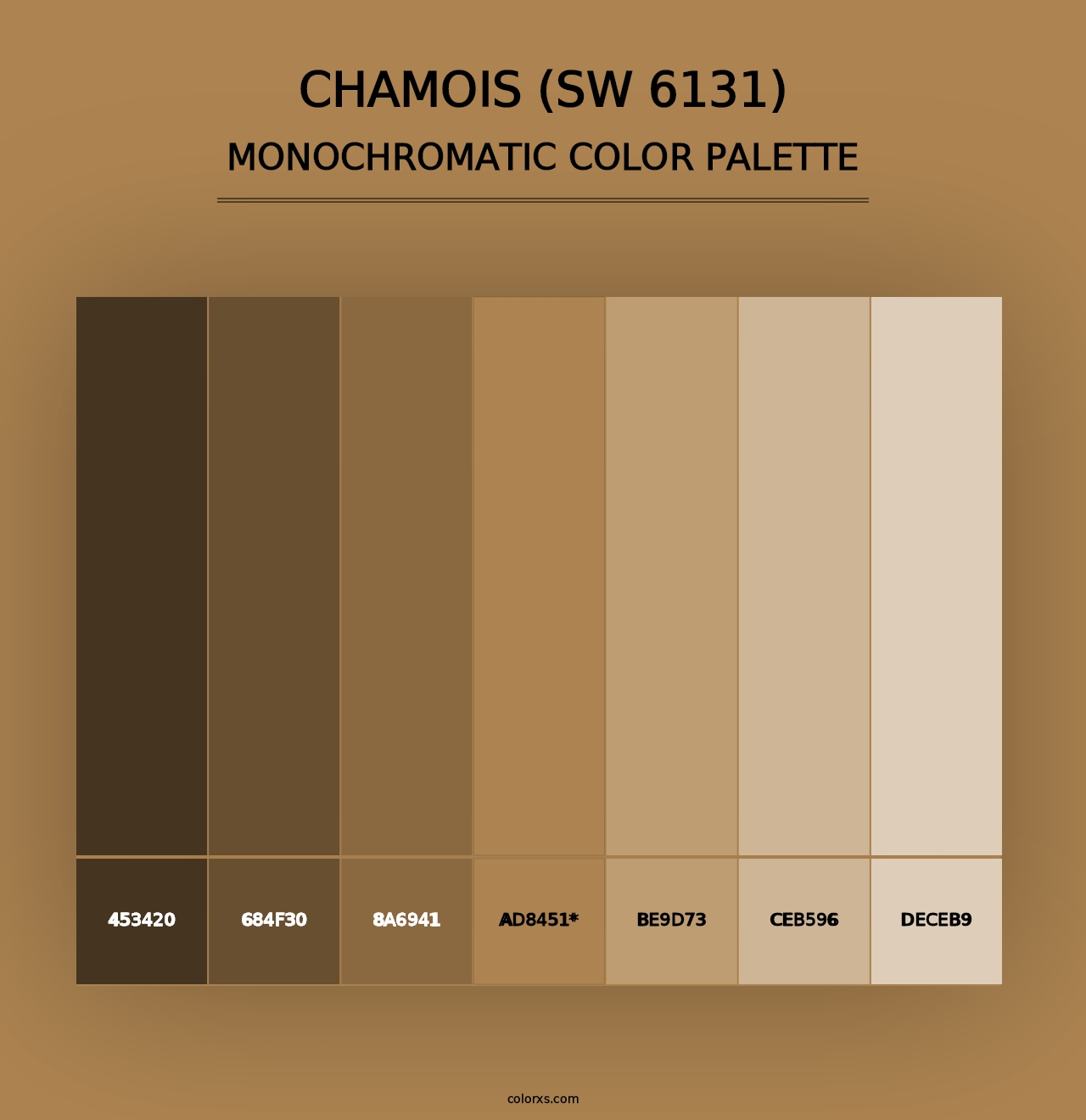 Chamois (SW 6131) - Monochromatic Color Palette