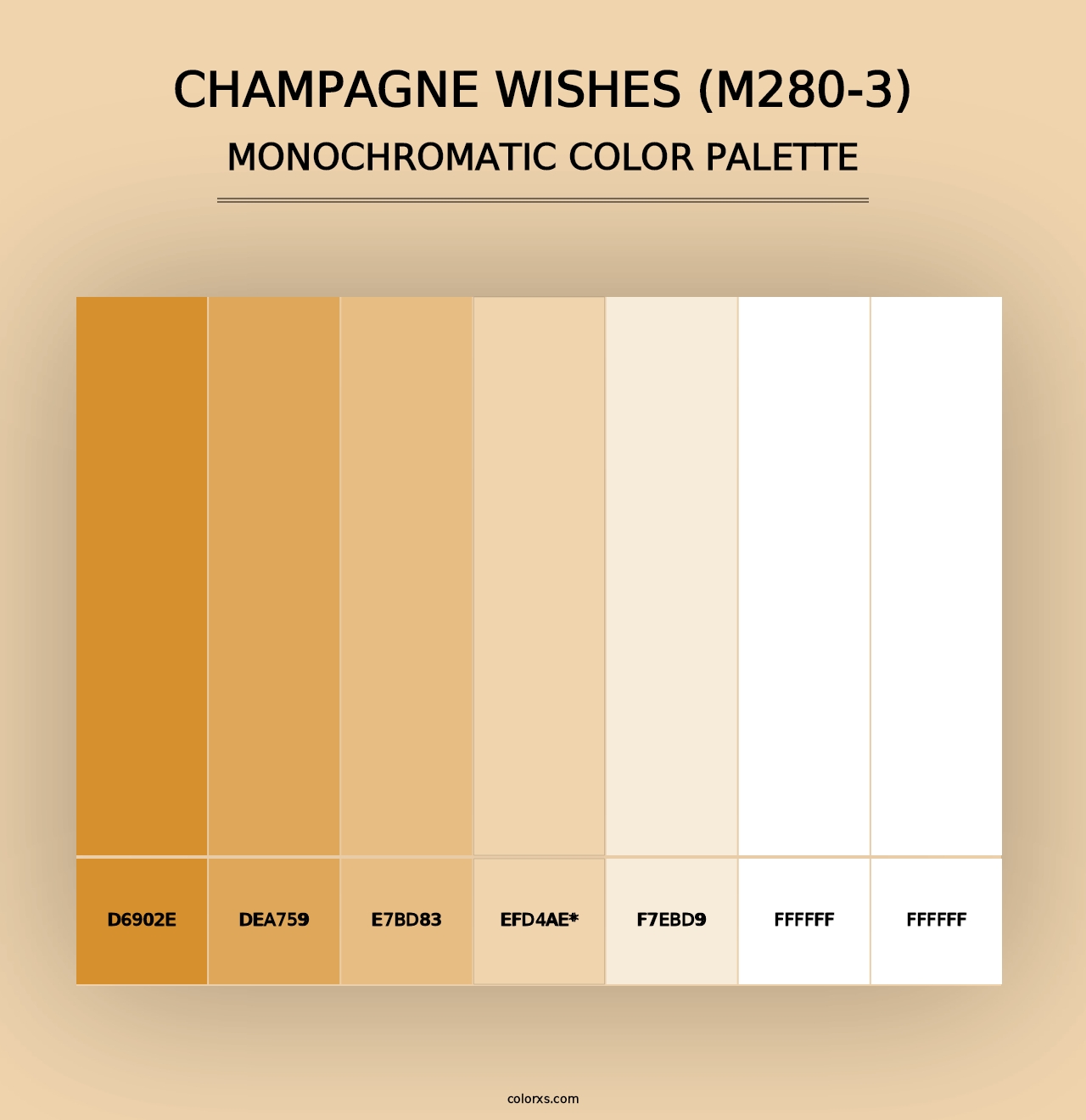 Champagne Wishes (M280-3) - Monochromatic Color Palette