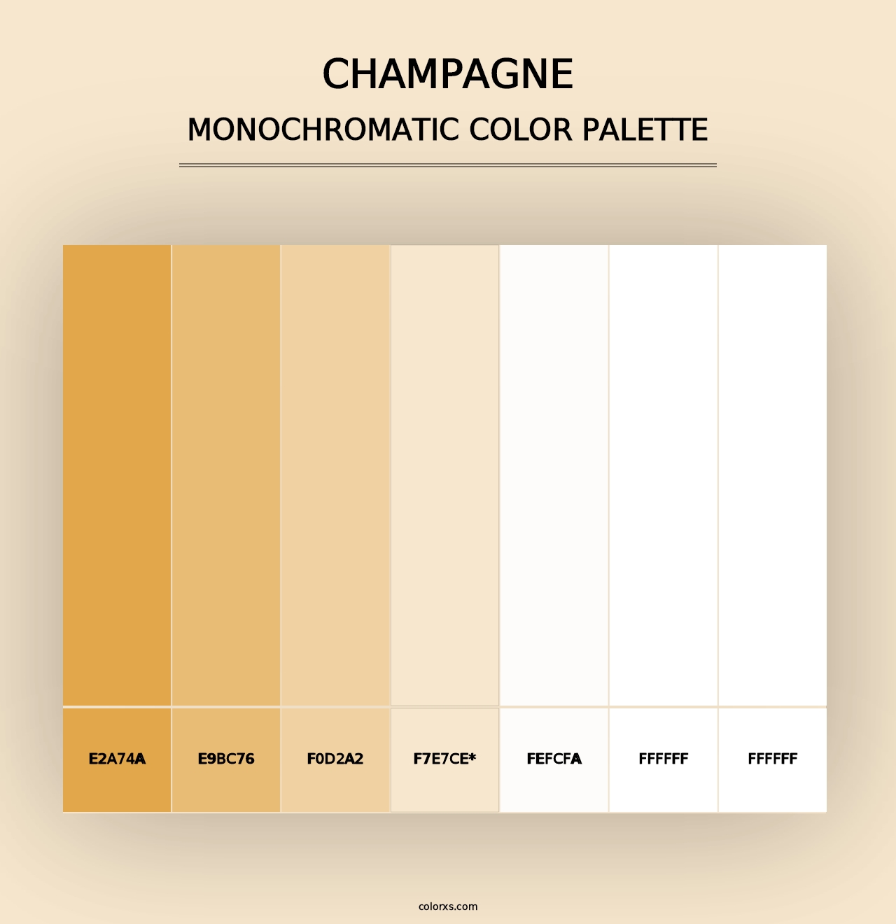 Champagne - Monochromatic Color Palette