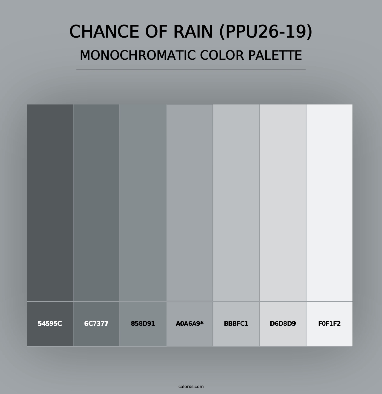 Chance Of Rain (PPU26-19) - Monochromatic Color Palette