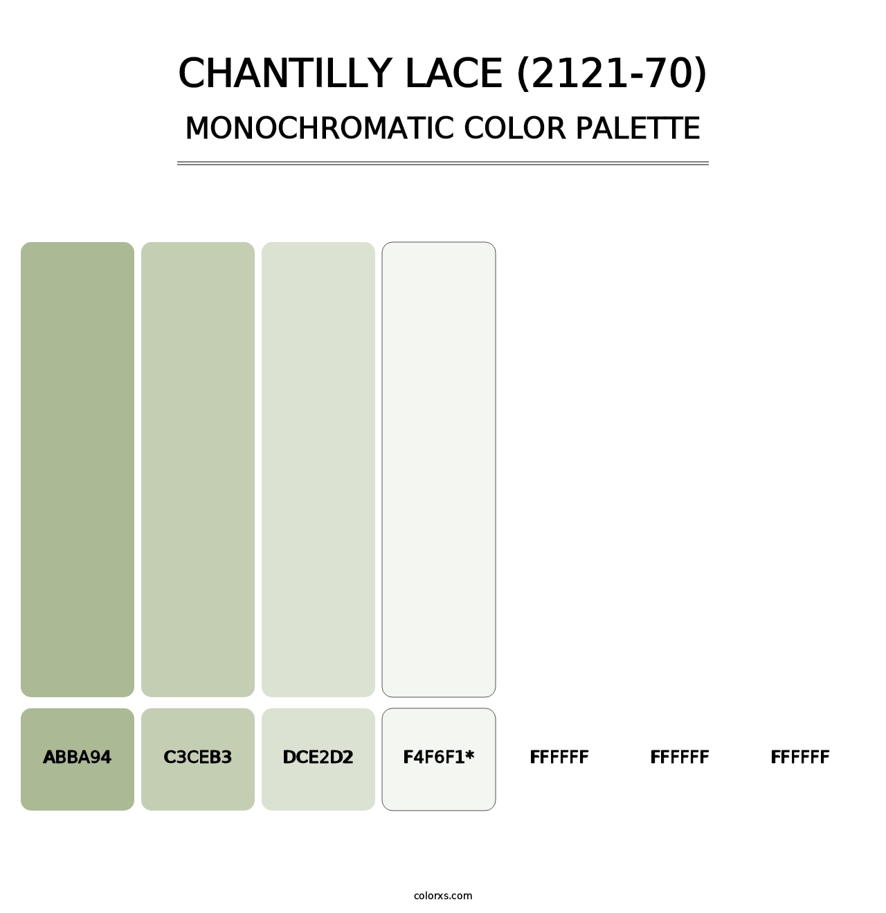 Chantilly Lace (2121-70) - Monochromatic Color Palette